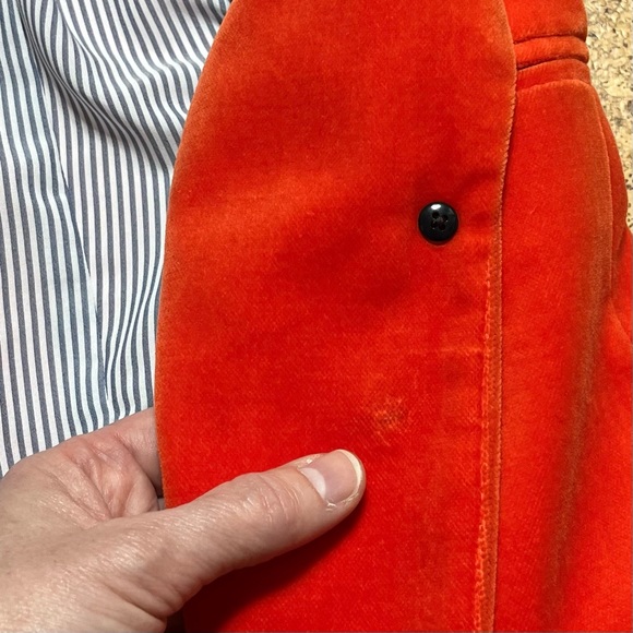 J. Crew Parke Velour One Button Orange Blazer G9101 Sz 00 - Picture 15 of 16